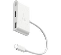 NAERYUT-Usb-C Vers Hdmi&Type-A Avec Power Delivery Avec Hdmi 4K,Usb-A 5Gbps,Pd 100W ChargementCompatible Avec Macbook Pro,Chromebook,Hp,Samsung Et Autres Appareils Type-C(Jca379Ew)