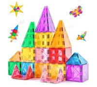 NAETANY Construction Magnetique Enfant 42 Pièces Blocs Construction Magnétique 3D Jouet Montessori Educatif et Créatif Jeux Magnetique pour Enfants de 3 4 5 6 Ans