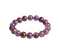 NAFEIMILUN Femme Bracelet En Jade Violet Naturel Pierre Énergétique Bracelet Aurore Violet Bijoux 11~12mm Environ 18 Pièces