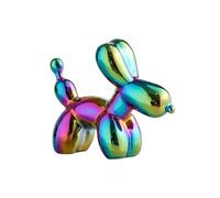 NAFEIMILUN Small Nick Nacks Sculpture De Chien en Ballon Électroplaqué Décoration pour Salon Meuble TV Ou Table Basse Petit Ornement De Table Coloré 11 X 11 X 4cm