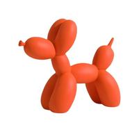 NAFEIMILUN Statue d'animal Chien en Ballon Orange Mignon Et Uni Sculpture Décorative pour Salon Meuble TV Résine 22 X 8.5 X 18cm