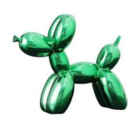 NAFEIMILUN Statuette De Chien en Ballon Brillant Sculpture Animale Décorative Petite Pièce Idéale À Poser sur Une Étagère Chien en Ballon Vert Électroplaqué Éclatant 20 X 8 X 18cm