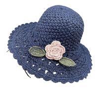 NAFING Chapeau De Soleil Femme Respirant L'extérieur Chapeau De Paille Anti UV Pliable Casquette Queue De Cheval Été À Large Bord Casquettes Pour Plage UPF 50+