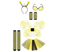 NAFING Déguisement Abeille Adulte Femme Deguisement Abeille Déguisement De Abeille Femme Set De Costume D'abeille Avec Accessoires Deguisement Carnaval Femme Pour Carnaval Fête