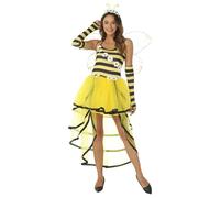 NAFING Deguisement Femme, Déguisement D’abeille Pour Adulte - Deguisement Abeille - Déguisement De Abeille Femme - Set De Costume D'abeille Avec Accessoires - Pour Carnaval/fête/danse/mascarade
