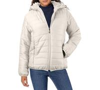 NAFING Doudoune Légère Femme Hiver, Blouson Avec Capuche, Duvet Matelassé, Anorak Chaude, Manteau Zippé, Parka Confortable, Veste De Randonnée