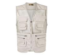 NAFING Doudoune Sans Manches Homme Multipoches Intérieur Gilet Chaudes Automne Hiver Manteaux Doudoune Casual Légère Veste Tenue De Travail Sans Manche Doux Et Confort Vetement Travail