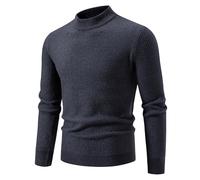 NAFING Pull Hiver Homme, Pull Col Round Homme À Col Round Pull Tricot Fin Et Épais Slim Fit Sweater Pull Camionneur Homme Chaud Casual Sweat Manches Longues Pull-Over