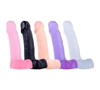 NAFJLGI 11 cm petit gode réaliste avec ventouse, gode souple avec testicules et vraies veines, gode anal, plug anal, véritable réplique de pénis, sextoy pour femme et homme(Pink)
