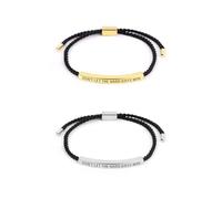 NAFJYR Lot de 2 bracelets de motivation avec inscription « Don't Let the Hard Days Win »