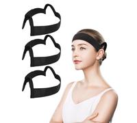 NAFJYR Lot de 3 bandes fondues pour perruques avec dentelle frontale, bandeau de perruque avec découpes d'oreilles pour femme, antidérapant, courbe d'oreille en forme de C