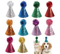 NAFJYR Lot de 50 mini chapeaux de fête avec pompons pour figurines d'animaux en peluche