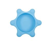 Naforye Assiette pour bébé, en silicone souple, incassable, va au micro-ondes - Bleu - 200 g