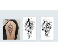 NaG-009 Lot de 2 tatouages temporaires avec chiffres romains