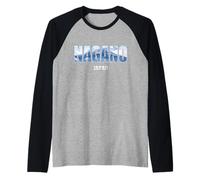 Nagano Japan Nagano City Design Vintage établi Manche Raglan