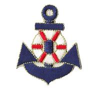 NagaPatches Patch brodé Marine 4 x 3,5 cm Classique 1 pièce Thermocollant Brodé Polyester Bleu