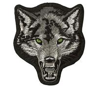 NagaPatches Patche écusson loup brodé patch thermocollant broderie