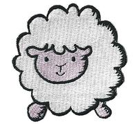 NagaPatches Patche écusson Mouton Patch brodé thermocollant Animal appliqué