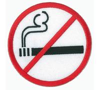 NagaPatches Patche écusson no Smoking thermocollant Interdit défense de Fumer Panneau Symbole Patch