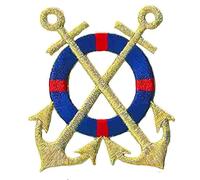 NagaPatches Patche écusson symbole naval marin insigne patch ancre marine brodé thermocollant