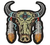 NagaPatches Patche écusson thermocollant Indian Buffalo Buffle Indien Country Western Patch brodé