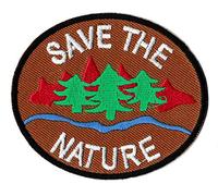 NagaPatches Patche Patch écusson Save The Nature thermocollant écolo ecologiste Environnement
