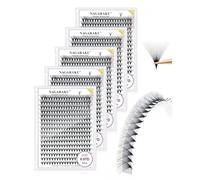 NAGARAKU 5 Boîtes 20D Premade Fans Cils Prefait Bouquet Volume Russe 320 Fans Pro 16 Rows Préfabriqués Éventails Base Fine Pointue Faciles à Poser Léger Doux Naturel Moelleux Noir Mat (0.07 D 9-14mm)