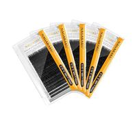 NAGARAKU 5 Boîtes Extension de Cils à Cils Individuel Classique Fibre Doux et Léger Effet Naturel Wispy Mega Volume Lash Boucle Stable Professionnels pour Artistes Noir Mat 16 Rows (0.15mm C 7-15mm)