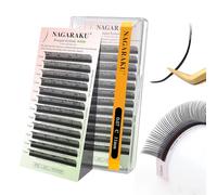 NAGARAKU 5D Flower Spikes Préfabriqués Manga Wispy Cils 0.07 C 11mm Noirs | 5 Cils Alignés en Parallèle Aux Pointes Légèrement Ouvertes Crée Un Wet Look Anime Fluffy Volume Pour Des Yeux Plus Grands