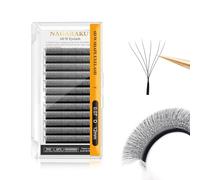 NAGARAKU 6D W Cils 0.07 D 12mm Mat Noir Volume Russe Éventails Préfaits | Base Fine Fibres Douces Et Légères Courbure Stable Volume Uniforme Résultat Naturel Gain De Temps Pour Les Professionnels
