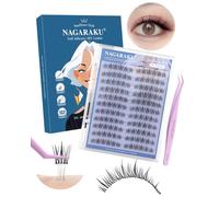 NAGARAKU Auto-Adhésifs Cils 132 Fans Doll Eyes Avec Anti-Adhérente Pince | Mega Pack 2x Plus De Contenu Pour Un Meilleur Prix, Nano Empêchant Le Ruban Adhésif De Coller, Sans Colle Ni Dissolvant