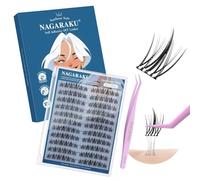 NAGARAKU Cils Auto-Adhésifs Sunflower 22 Rows Grande Capacité 132Pcs avec Pince Anti-Adhésive Nano Violette Sans Colle Réutilisables 2.7x Cils Effet Regard Ouvert Lumineux Pose Facile 0,07mm C 10-12mm
