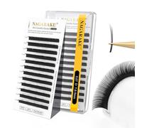 NAGARAKU Cils Camélia 3 Multi Longueurs avec Colle Pré-encollés Wispy Spike Mega Volume Doux Naturel Léger Effet Fleuri Manga Individuels Extensions de Cils Noir pour Wet Set Eyelash (0.07 D 7-8-9）