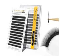 NAGARAKU Cils Camélia 3 Multi Longueurs avec Colle Pré-encollés Wispy Spike Mega Volume Doux Naturel Léger Effet Fleuri Manga Individuels Extensions de Cils Noir pour Wet Set Eyelash (0.07 C 7-8-9）