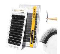 NAGARAKU Cils Camélia 3 Multi Longueurs avec Colle Pré-encollés Wispy Spike Mega Volume Doux Naturel Léger Effet Fleuri Manga Individuels Extensions de Cils Noir pour Wet Set Eyelash(0.07 B 10-11-12）