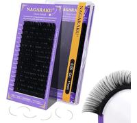NAGARAKU Cils Classiques 0.05mm CC 11mm Noir Volume Russe ou 1:1 16 Rows | Haute Densité, Base Sans Résidus Ni Colle Fibre Souple Et Légère Précise Pour Créer Rapidement Un Volume Naturel Ou Intense