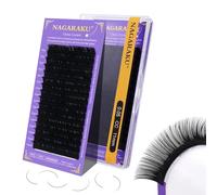 NAGARAKU Cils Classiques 0.05mm CC 13mm Noir Volume Russe ou 1:1 16 Rows | Haute Densité, Base Sans Résidus Ni Colle Fibre Souple Et Légère Précise Pour Créer Rapidement Un Volume Naturel Ou Intense