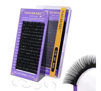 NAGARAKU Cils Classiques 0.15mm CC 09mm Noir Volume Russe ou 1:1 16 Rows | Haute Densité, Base Sans Résidus Ni Colle Fibre Souple Et Légère Précise Pour Créer Rapidement Un Volume Naturel Ou Intense