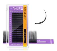 NAGARAKU Cils Classiques 5. Gen 0.07mm D 10mm Noir Volume ou 1:1 16 Rows | Série Air Avec Fibre Améliorée, Plus Douce Et Naturelle. Extra Légère Et Soyeuse, Avec Une Courbure Stable Rapidement