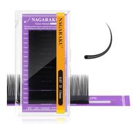 NAGARAKU Cils Classiques 5. Gen 0.07mm D 15mm Noir Volume ou 1:1 16 Rows | Série Air Avec Fibre Améliorée, Plus Douce Et Naturelle. Extra Légère Et Soyeuse, Avec Une Courbure Stable Rapidement