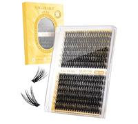 NAGARAKU Cils DIY à Bande Fine 40D 50D Mega DIY 280 Cluster Individuels Bouquet Volume Set éPais Et Moelleux Bande Mince Grappes de Naturel Vaporeux Lash Pour Débutants Noir 14 Rows (0,07mm C 9-15mm)