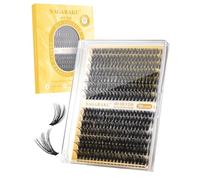 NAGARAKU Cils DIY à Bande Fine 40D 50D Mega DIY 280 Cluster Individuels Bouquet Volume Set éPais Et Moelleux Bande Mince Grappes de Naturel Vaporeux Lash Pour Débutants Noir 14 Rows (0,07mm D 9-15mm)