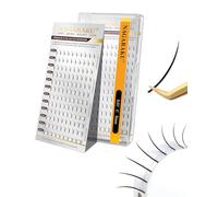 NAGARAKU Cils Péfabriquées à Pointes 120 Pcs Premade Spike Ellipse Plate Naturel Individuel Extension de Cils Fée Hybrides Wispy Lash Noir Mat être Mélangés Avec Différents Lash(0,07 C 8mm)