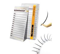 NAGARAKU Cils Péfabriquées à Pointes 120 Pcs Premade Spike Ellipse Plate Naturel Individuel Extension de Cils Fée Hybrides Wispy Lash Noir Mat être Mélangés Avec Différents Lash(0,07 D 10mm)