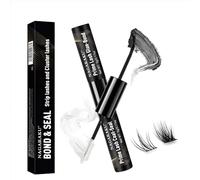 NAGARAKU Colle et Scellant 2 en 1 Kit 48-72 Heures DIY Tenue Forte LongueDurée Mascara Imperméable Applicateur À Pointe Pinceau Colle à Cils Revêtement 5ml + 5ml pour Cils En Grappes Individuelles
