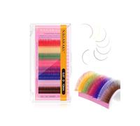 NAGARAKU Colorés Cils Classiques 0.07mm D 13mm Pour 1:1 et Volume 16 Rows | 8 Couleurs, Doux Et Léger Rebond Stable Idéal Pour Le Cosplay Le Maquillage De Bal Le Carnaval Et Les Maquillages Créatifs
