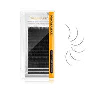 NAGARAKU Extension de Cils à Cils Individuel Classique Fibre Doux et Léger Effet Naturel Wispy Mega Volume Russe Eyelash Boucle Stable Professionnels pour Artistes Noir Mat 16 Rows (0.07mm C 7-15mm)