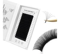 NAGARAKU Extension de Cils à Cils Individuel Luxe Classiques 1:1 De 3ème Génération Faites à La Main Doux Cils Naturel Boucle Stable Léger Wipsy Singel Eyelash Noir Mat 16 Rows(0.12mm C 11mm)