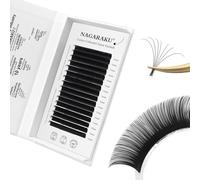 NAGARAKU Extension de Cils à Cils Individuel Luxe Classiques 1:1 De 3ème Génération Faites à La Main Doux Cils Naturel Boucle Stable Léger Wipsy Singel Eyelash Noir Mat 16 Rows(0.07mm D 11mm)