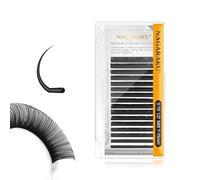 NAGARAKU Extension de Cils à Cils Individuel Volume Russe Faux Cils Professionnel Classique 1: 1 Cils Naturel Boucle Stable Léger Soie Wispy Singel Eyelash Extensions Noir 16 Row(0.15mm LD 7-15mm)